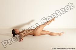 Nude Gymnastic poses Woman White Moving poses Athletic medium brown Dynamic poses Pinup